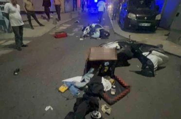 Çorlu’da 2 kişinin yaralandığı kavga anı kamerada 