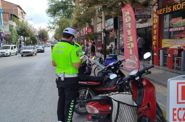 Çorum’da 20 motosiklet trafikten men edildi 