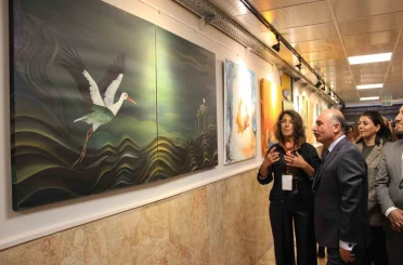 Çorum’da sanatçılar resimlerini şehit öğretmenler için yaptı 