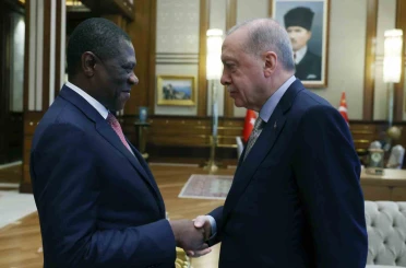 Cumhurbaşkanı Erdoğan, Güney Afrika Cumhuriyeti Cumhurbaşkanı Yardımcısı Mashatile’yi kabul etti 