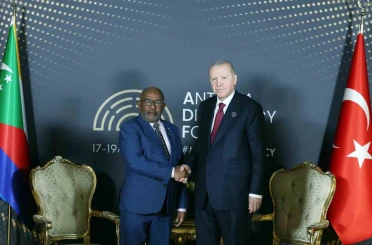 Cumhurbaşkanı Erdoğan Komorlar Birliği Cumhurbaşkanı Assoumani Azali ile görüştü 