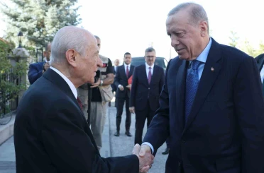 Cumhurbaşkanı Erdoğan, MHP Lideri Bahçeli ile bir araya geldi 