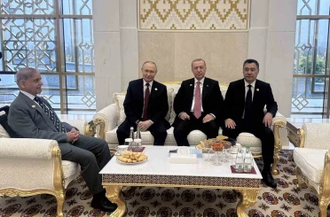Cumhurbaşkanı Erdoğan, Putin, Şerif ve Berdimuhammedov ile görüştü 