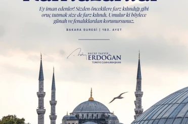 Cumhurbaşkanı Erdoğan: "Ramazan-ı Şerif’in milletimiz, İslam alemi ve tüm insanlık için hayırlar getirmesini diliyorum" 