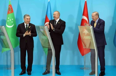 Cumhurbaşkanı Erdoğan, TDT liderleriyle Fuzuli’deki caminin temel atma törenine uzaktan katıldı