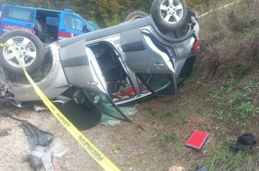 D-140’da şarampole uçan araç anne ve oğluna mezar oldu 