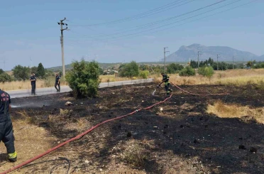Datça’da kuru ot yangını büyümeden söndürüldü