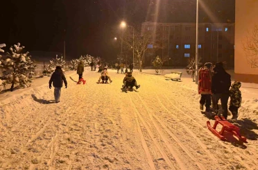 Demirözü’nde Kızak Festivali: Eksi 20 derecede halay çektiler, kızaklarla kaydılar 
