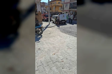 Denizli’de hareket halindeki otomobil alev aldı 
