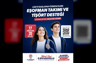 Denizli’de liseye başlayacak olan öğrencilere eğitim desteği