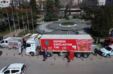 Deprem Haftası’nda simülasyon tırı sahada 