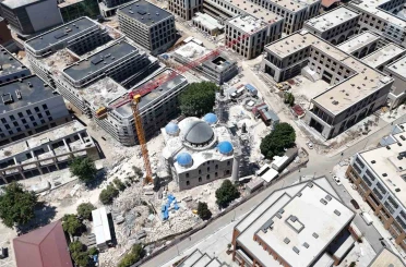 Depremde yıkılan Malatya’nın simgesi Yeni Cami’de restorasyonda sona yaklaşıldı 