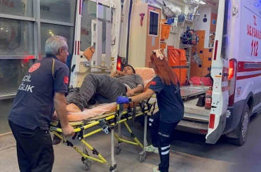 Devrilen motosikletin sürücüsü yaralandı