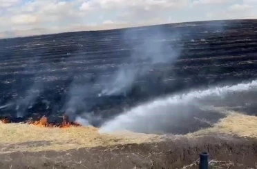 Diyarbakır’da anız yangını
