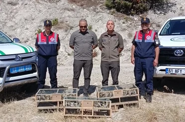 DKMP ekipleri izinsiz yakalanan şaka kuşu ele geçirdi 