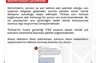 DMM: "İran sınırından Türkiye’ye kaçak giriş yapıldığı iddiasıyla paylaşılan görüntüler dezenformasyon içermektedir" 