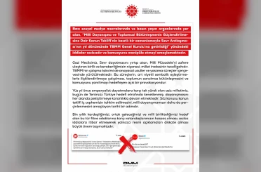 DMM’den TBMM Genel Kurulu’na getirilen Terörsüz Türkiye çerçeve yasasının tarihine yönelik açıklama 