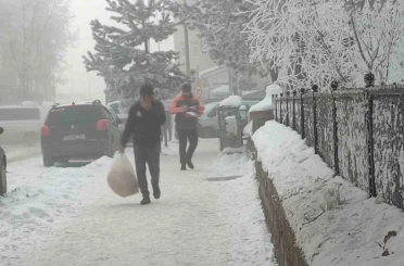 Dondurucu soğukların etkili olduğu Ardahan’da hayat durma noktasına geldi 