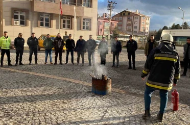 Dörtdivan ilçesinde polis ekiplerine yangın eğitimi verildi