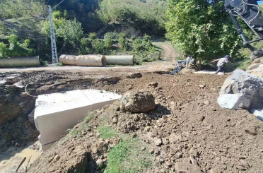 Düzce’de dere yatakları kutu menfezlerle güvenli hale getiriliyor 