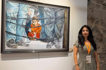 Düzceli öğretmenin eseri Dolmabahçe Sarayı’nda sanatseverlerle buluştu 