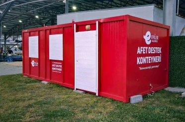 Efeler Belediyesi’nden afet konteyneri desteği 
