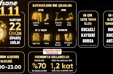 Efsane 11.11’de Hepsiburada’dan saniyede 22 ürün satıldı 