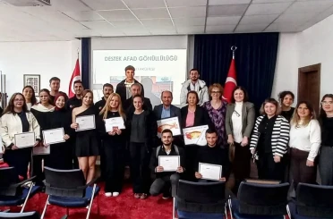 Eğitimleri tamamladılar, AFAD gönüllüsü oldular 