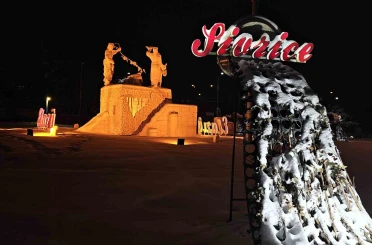 Elazığ Çaydaçıra Kavşağı’nda kar manzarası 