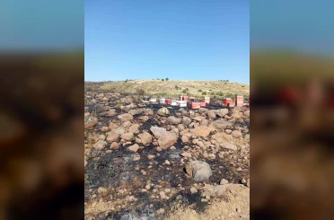 Elazığ’da arazi yangını: Arı kovanları zarar gördü 