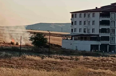 Elazığ’da buğday tarlasında yangın 