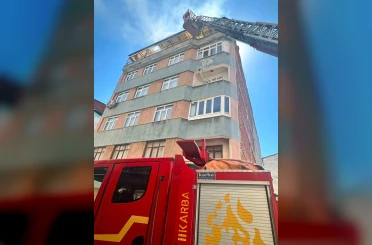 Elazığ’da çatı yangını 