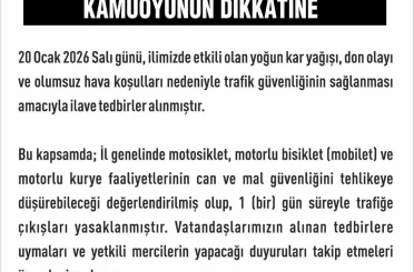 Elazığ’da motosiklet, mobilet ve motorlu kuryelerin trafik yasakları uzatıldı 