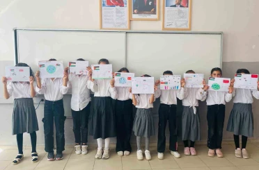 Elazığ’da öğrencilerden Filistin’e destek