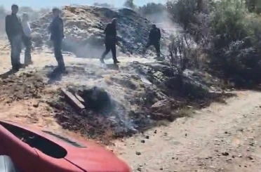 Elazığ’da otluk alanda yangın 