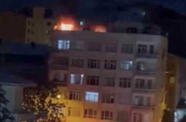 Elazığ’da teras katında yangın 