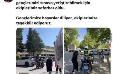 Elazığ’da YKS’ye geciken adayların imdadına polis ekipleri yetişti 