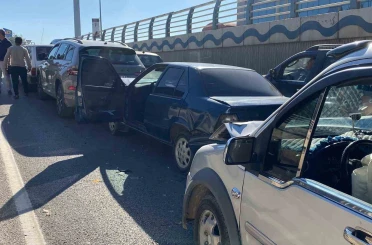 Elazığ’da zincirleme trafik kazası: 2 yaralı 