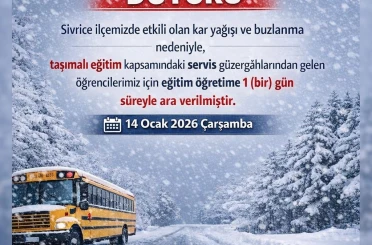 Elazığ’ın iki ilçesinde taşımalı eğitime ara verildi 