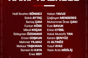 Elazığspor 21 futbolcuyla İstanbul’a gidiyor 
