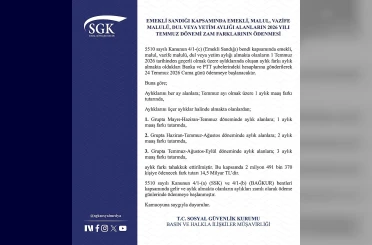 Emekli Sandığı kapsamındaki zam farkı ödemeleri 24 Temmuz’da başlayacak 