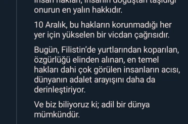 Emine Erdoğan: "Bugün Filistin’de yurtlarından koparılan, özgürlüğü elinden alınan, en temel hakları dahi çok görülen insanların acısı, dünyanın adalet arayışını daha da derinleştiriyor" 