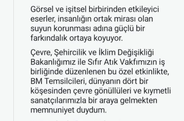 Emine Erdoğan’dan New York’ta açılan "Sıfır Atık Mavi-Damla Damla" sergisine ilişkin paylaşım 