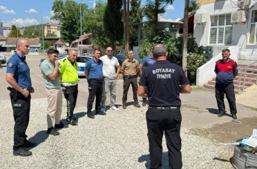 Emniyet personeline uygulamalı yangın eğitimi 