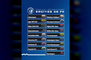 Erciyes 38 FK’nın grubu belli oldu 