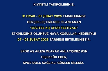 Erciyes Kış Spor Festivali’ne olumsuz hava engeli 