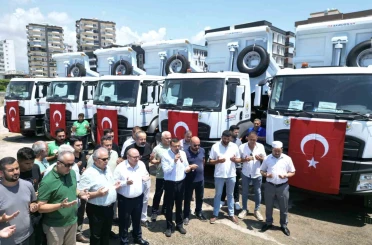 Erdemli Belediyesi hizmet filosuna 10 yeni kamyon 