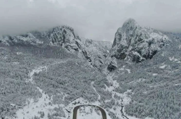 Ersizlerdere Tabiat Parkı’nda kar güzelliği 