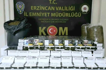Erzincan’da 50 bin dal makaron, 25 kilo tütün ele geçirildi