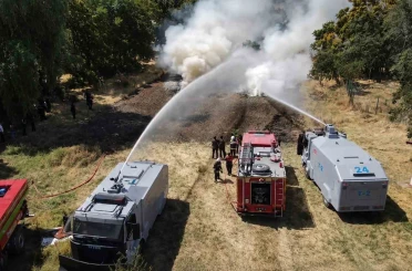 Erzincan’da orman yangını tatbikatı gerçeğini aratmadı 